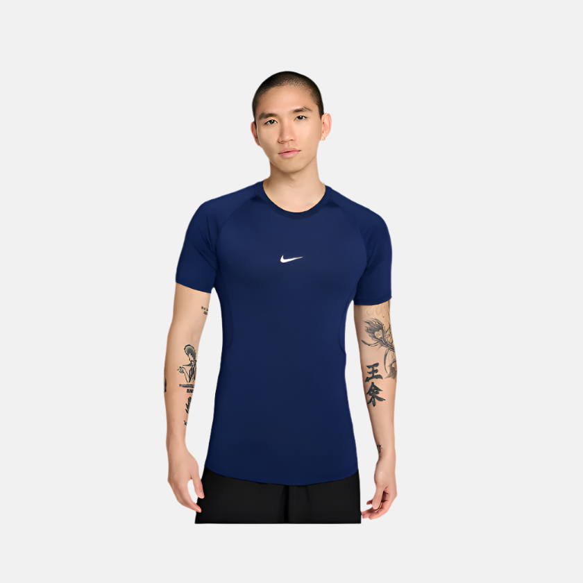 Nike Pro Dri-FIT Tight Short-Sleeve Men's Fitness T-shirt -Blue