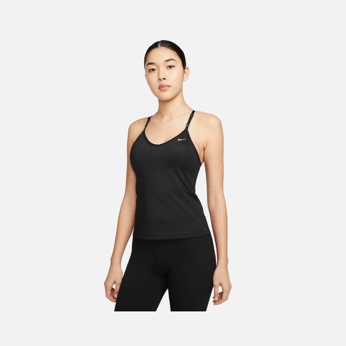 Nike Indy Women's Bra Tank Top - Black/Dark Smoke Grey/White – Gambol