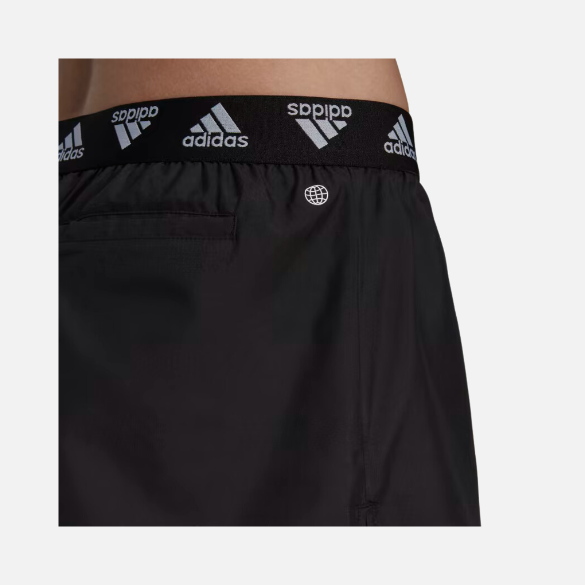 Adidas Branded Beach Women's Swim Shorts -Black/White