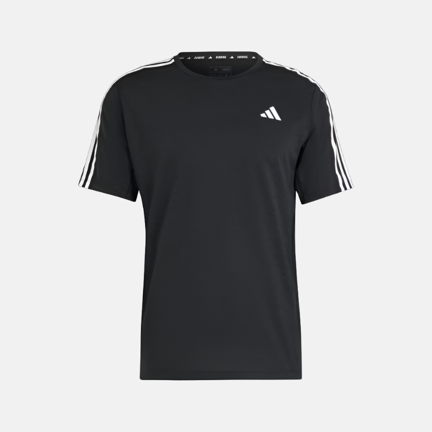 Adidas Own The Run Stripes Men's Running T-shirt -Black