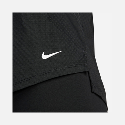 Nike Dry-Fit one breath Women short sleeve T-shirt - Black/White