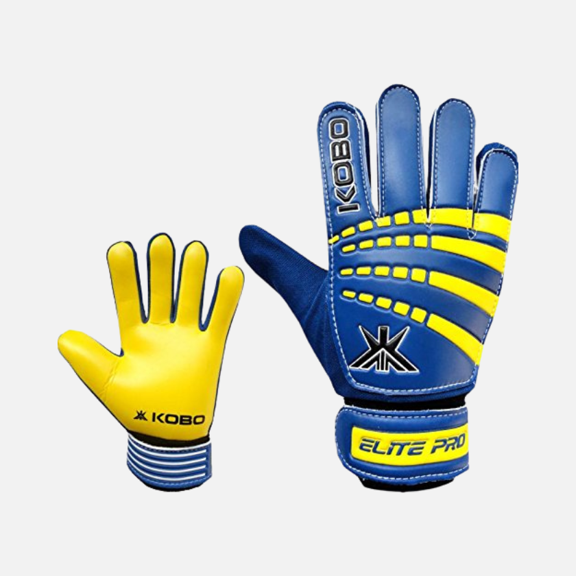 Kobo Elite Pro Football/Soccer Goal Keeper Practice Gloves -Yellow/Blue
