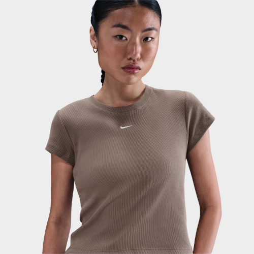 NIKE Women's Ribbed Short Sleeve T-Shirt - Main Image