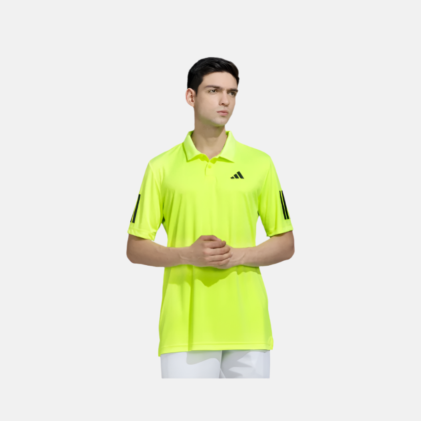 Adidas 3-Stripes Men’s Tennis Polo T-shirt – Lucid Lemon