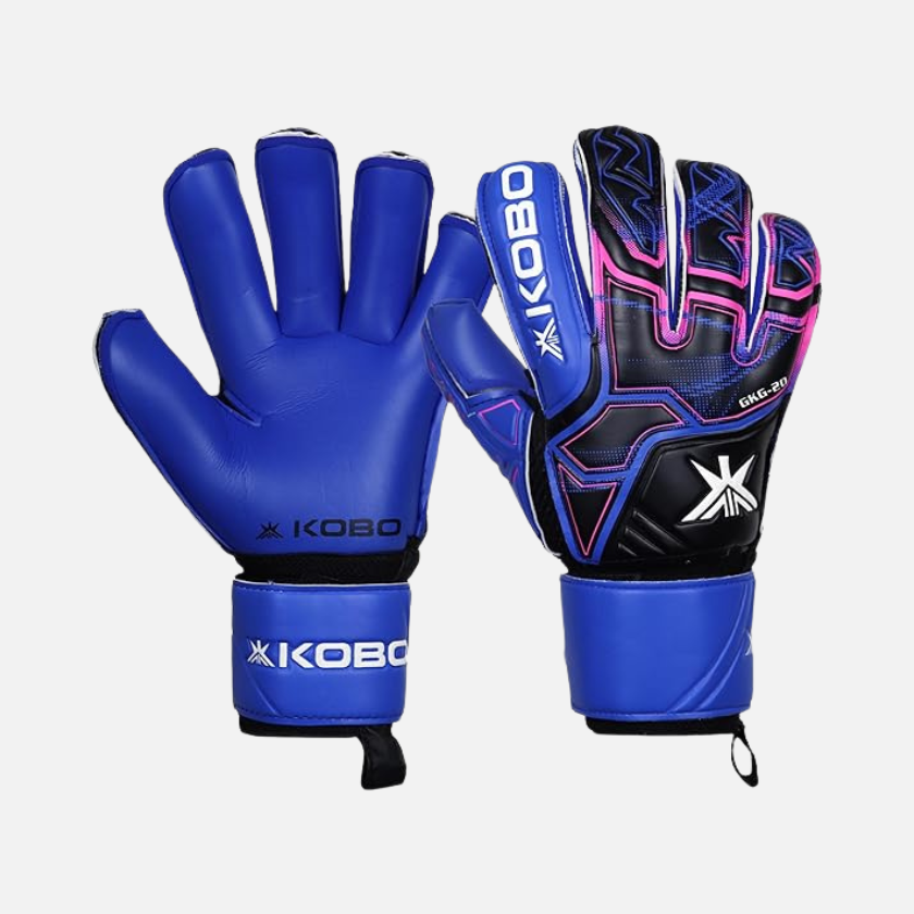 Kobo  GKG-20 Football Goal Keeper Gloves Adult -Blue/Pink