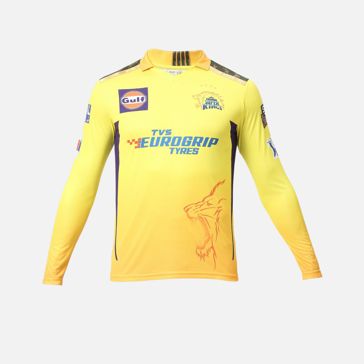 I.P.L CSK Match Jersey 2023 Full Sleeve Yellow Gambol