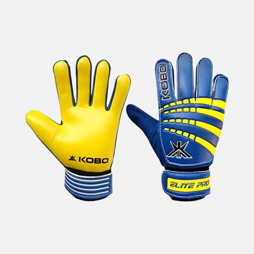 Kobo Elite Pro Football/Soccer Goal Keeper Practice Gloves -Yellow/Blue