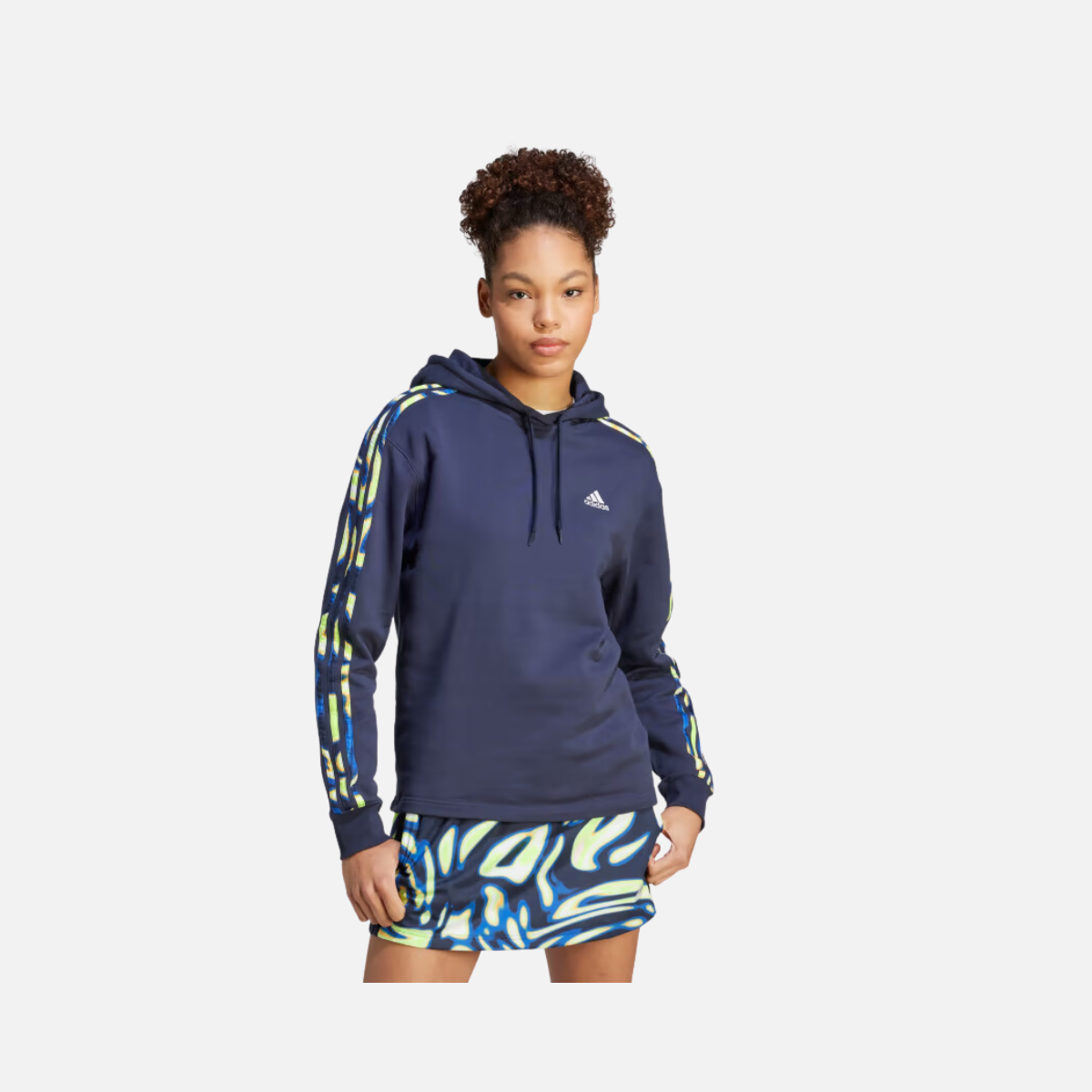 Hoodie Legend Ink Adidas Adidas Vibrant Print Stripes Women's