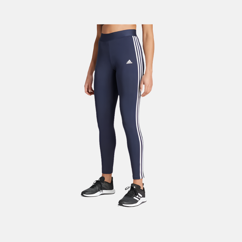 Adidas 3 Stripes Women s sports Leggings Legend Ink White Gambol