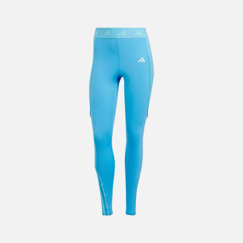 Adidas Hyperglam Color pop Full Length Women's Training Tight -Semi Blue  Burst/Flash Aqua