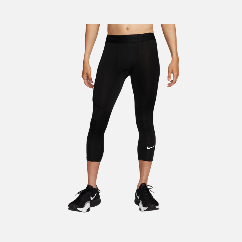 Nike Pro Dri-FIT 3/4-Length Men's Fitness Tights -Black/White – Gambol