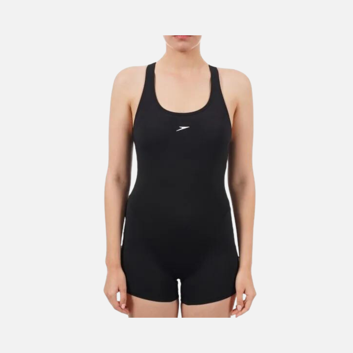 Speedo Myrtle Racerback Legsuit Women's Swimwear -Black/White