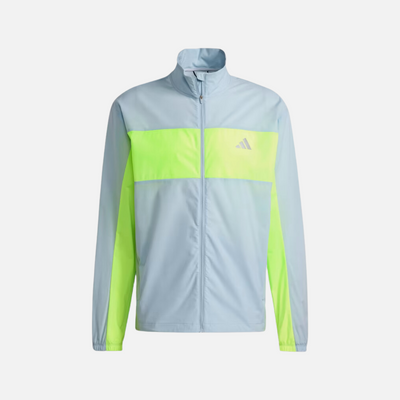Adidas Break The Norm Men's Running Jacket -Wonder Blue/Lucid Lemon