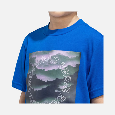 Adidas Kids Boy T-shirt (7-16 Years) -Royal Blue