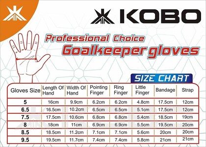 Kobo GKG-06 Football Goal Keeper Gloves Adult -Red