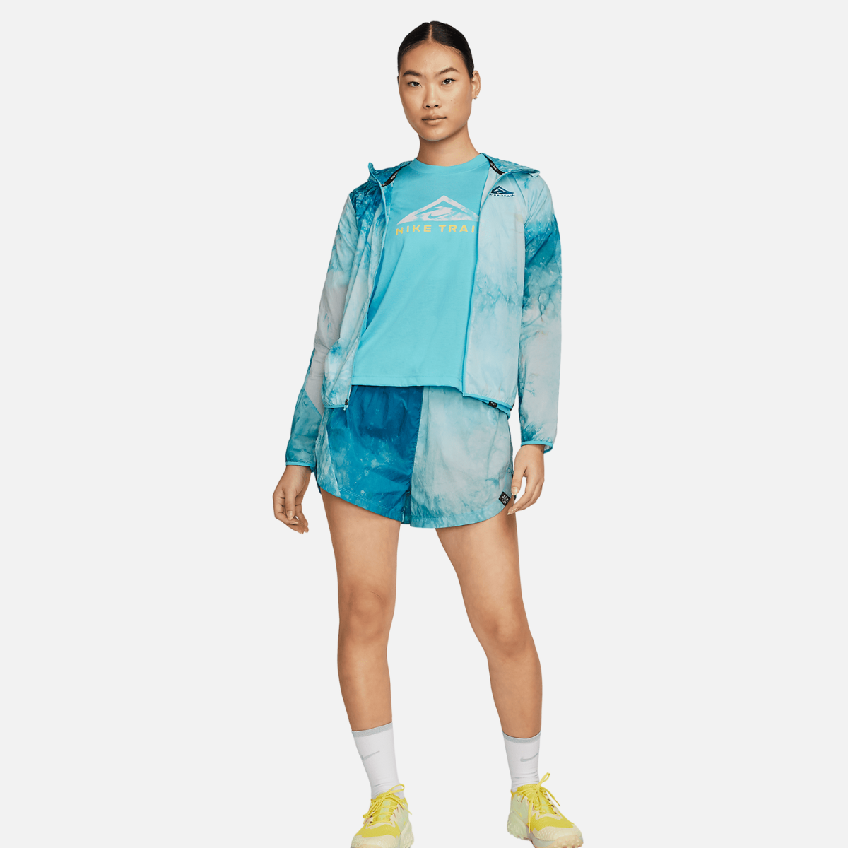 Nike Repel Women's Trail Running Jacket -Football Grey/Baltic Blue/Hyper Royal