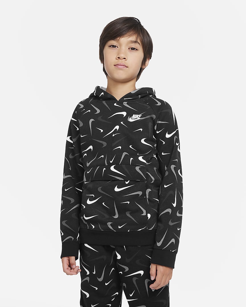 nike printed pullover hoodie