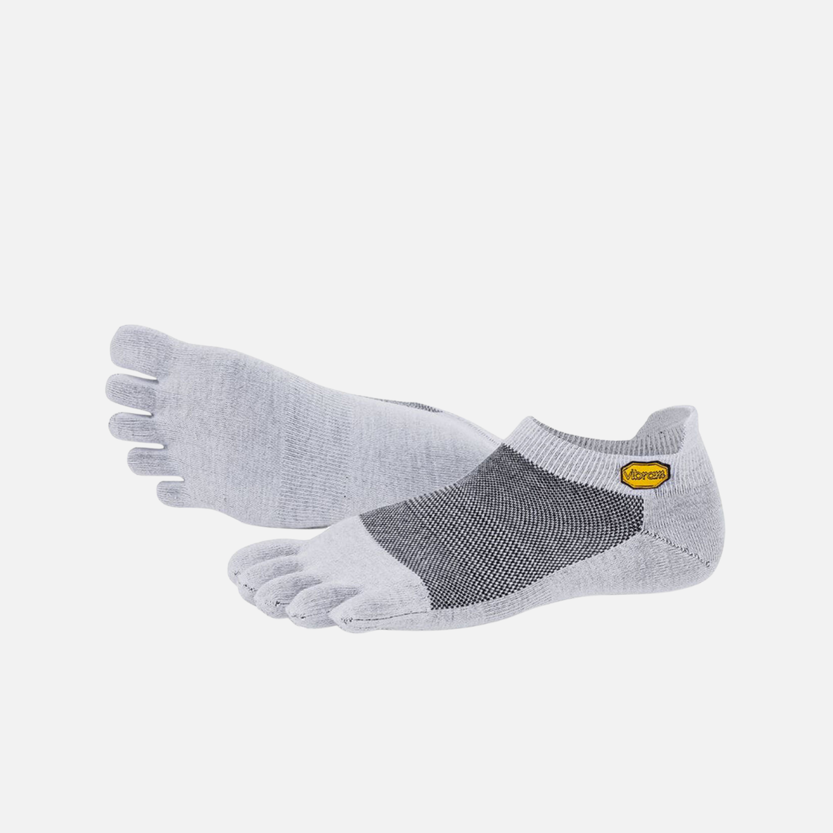 Red Dot Running Company - Vibram Five Fingers - No Show Toe Socks - Grey