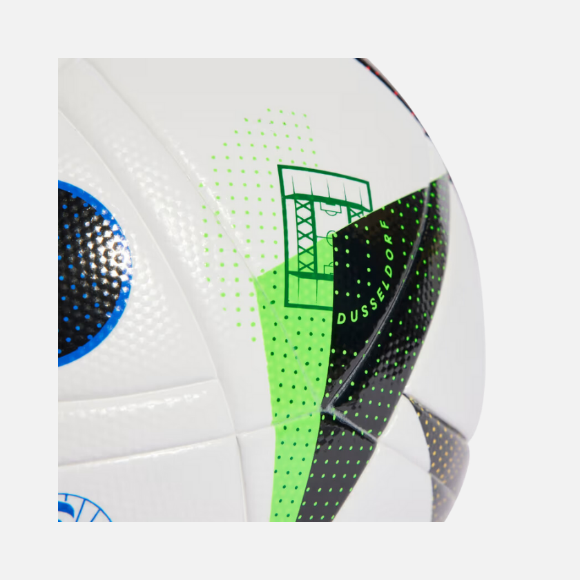 Adidas FussBall Liebe League Football Ball -White/Black/Glow Blue