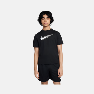 Nike Multi Older Kid's Boy Dri-FIT Short-Sleeve Top -Black/White