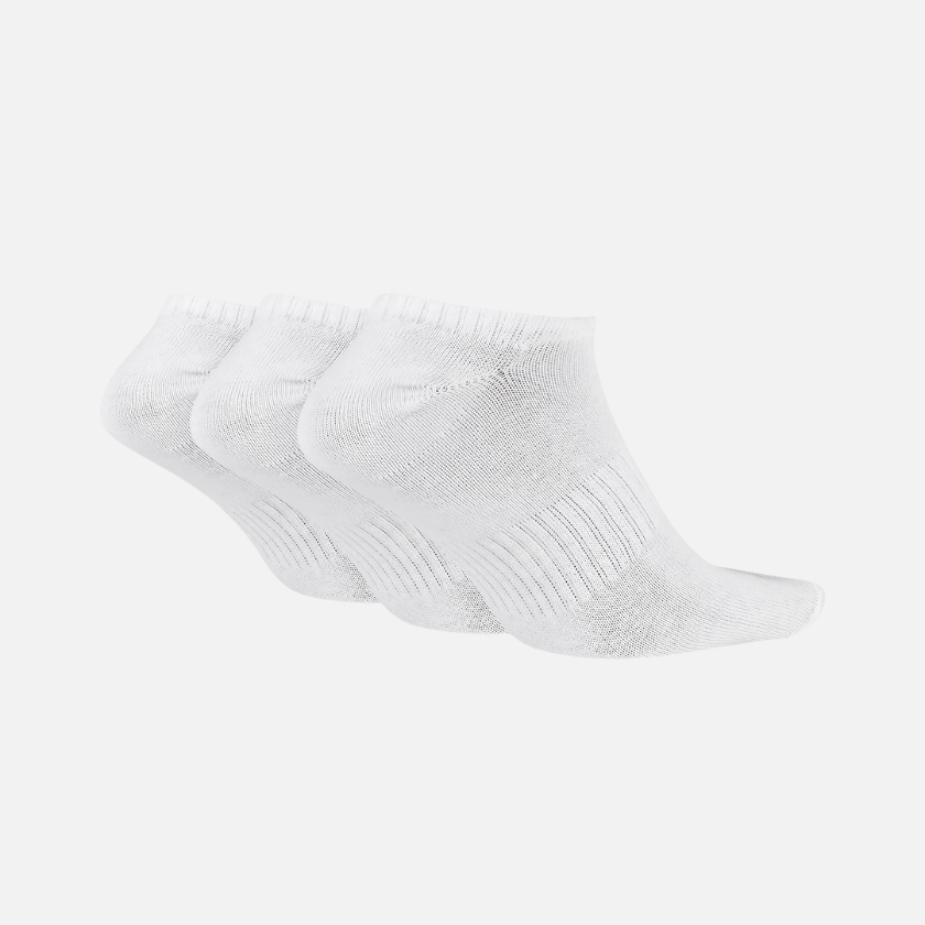 Nike Everyday Lightweight Training No-Show Socks (3 Pairs) -White/Black