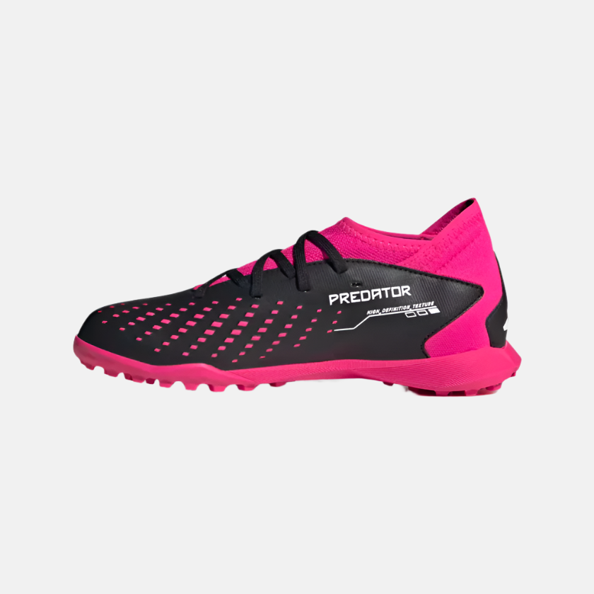 Adidas Predator Accuracy.3 Kids Unisex Football Turf Shoes (4-7 Years) -Core Black/Cloud White/Team Shock Pink 2