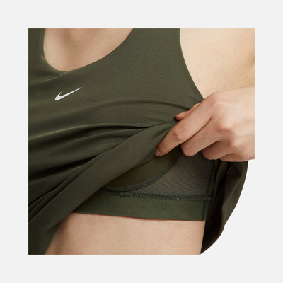 Nike Swoosh Women's Medium-support Padded Sports Bra Tank - Cargo Khaki/Cargo Khaki/White
