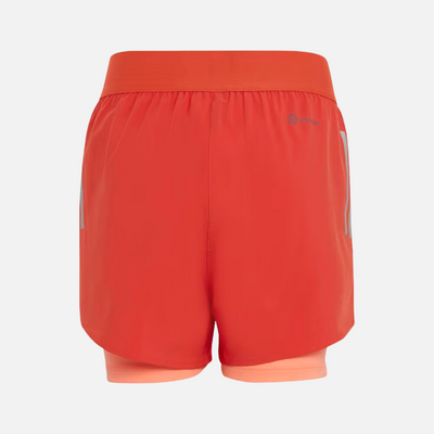 Adidas Two-in-one Aeroready Kids Woven Short (7-15 Year)-Preloved Red/Coral Fusion/Reflective Silver