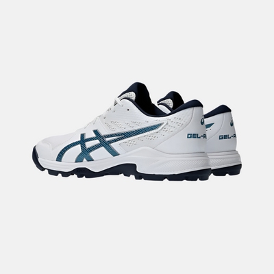 Asics GEL-PEAKE 2 Unisex Cricket Shoes -White/Atlantis Blue