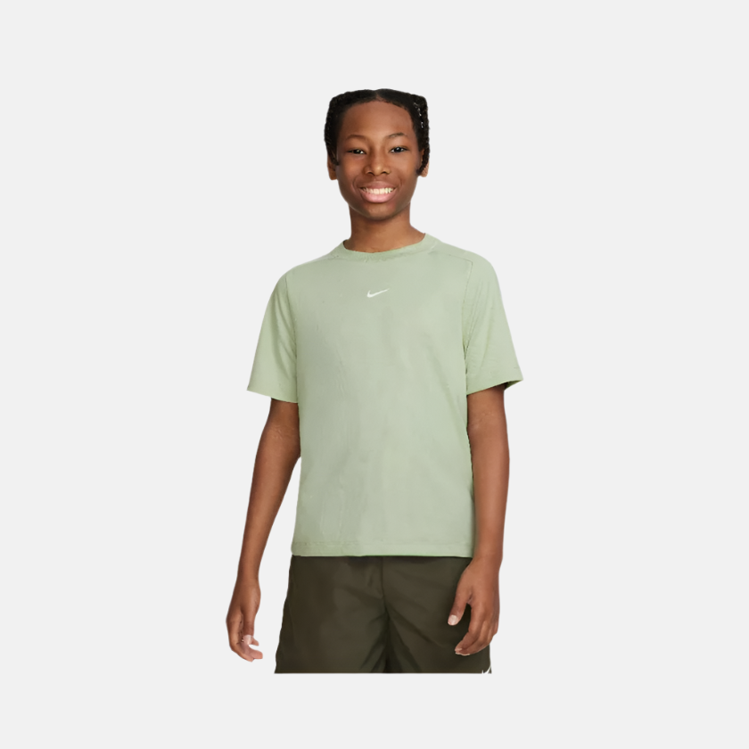 Nike Multi Big Kid's Boy Dri-FIT Training T-shirt -Oil Green/White