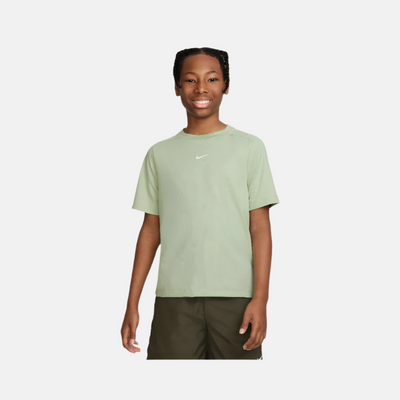 Nike Multi Big Kid's Boy Dri-FIT Training T-shirt -Oil Green/White