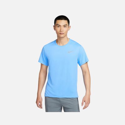 Nike Dri-FIT UV Miler Short-Sleeve Men's Running Top -University Blue