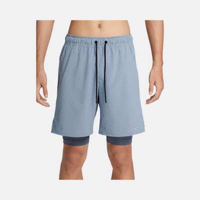 Nike Dri-FIT Unlimited 18cm (approx.) 2-in-1 Versatile Men's Shorts -Ashen Slate/Light Carbon/Black/Ashen Slate