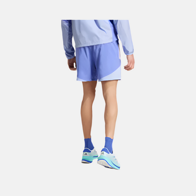 Adidas Own the Run Base Aeroready Men's Running Shorts -Semi Cobalt Blue/Blue Spark