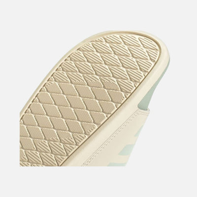 Adilette Comfort Slides Wonder White / Linen Green Met. / Linen Green Met.