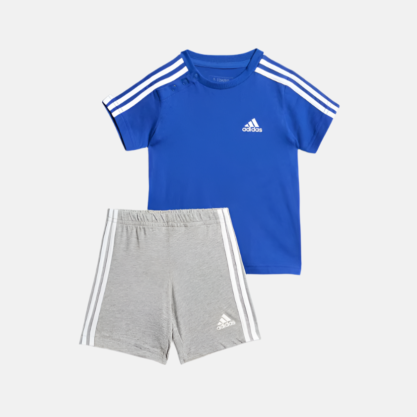 Adidas Essentials Sports Kids Unisex T-shirt and Shorts Set (6-4Year) -Semi Lucid Blue