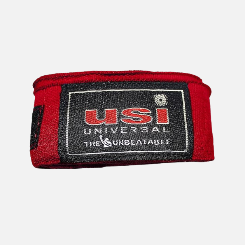 USI Universal Cotton Hand Wraps and Support 4.55m (180") -Black/Blue/Red