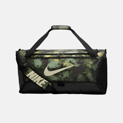 Nike Brasilia Duffel Bag 60L -Oil Green/Black/Coconut Milk