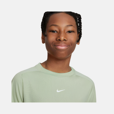 Nike Multi Big Kid's Boy Dri-FIT Training T-shirt -Oil Green/White
