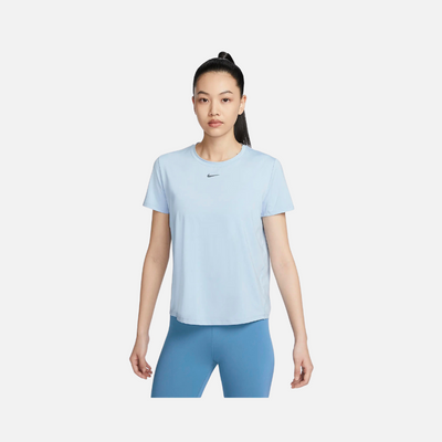 Nike One Classic Women's Dri-FIT Short-Sleeve Top -Light Armoury Blue/Black