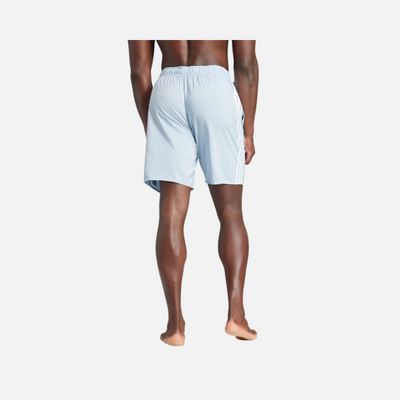 Adidas 3 Stripes CLX Men's Swimming Shorts -Wonder Blue/White