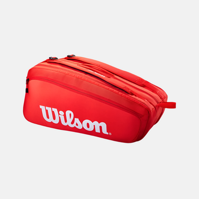 Wilson Super Tour V9 15 Pack Tennis Racquet Bag -Red