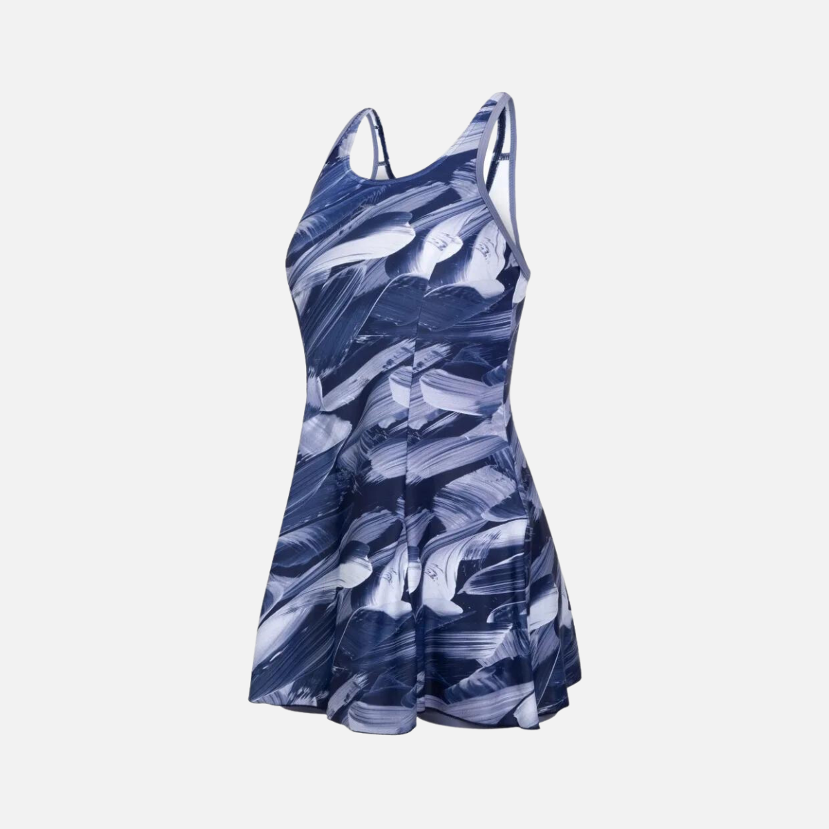 Speedo Allover Print Racerback Women's Swimdress - Navy/Vita Grey/White