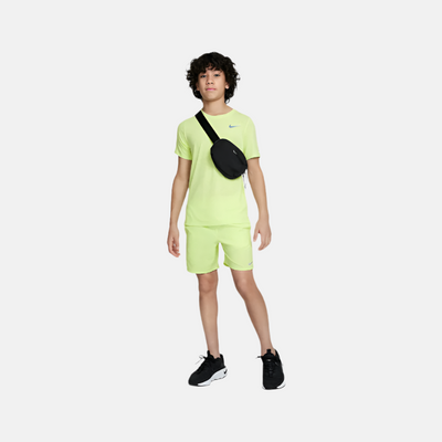 Nike Dri-FIT Miler Older Kids Boy Training Top -Light Lemon Twist