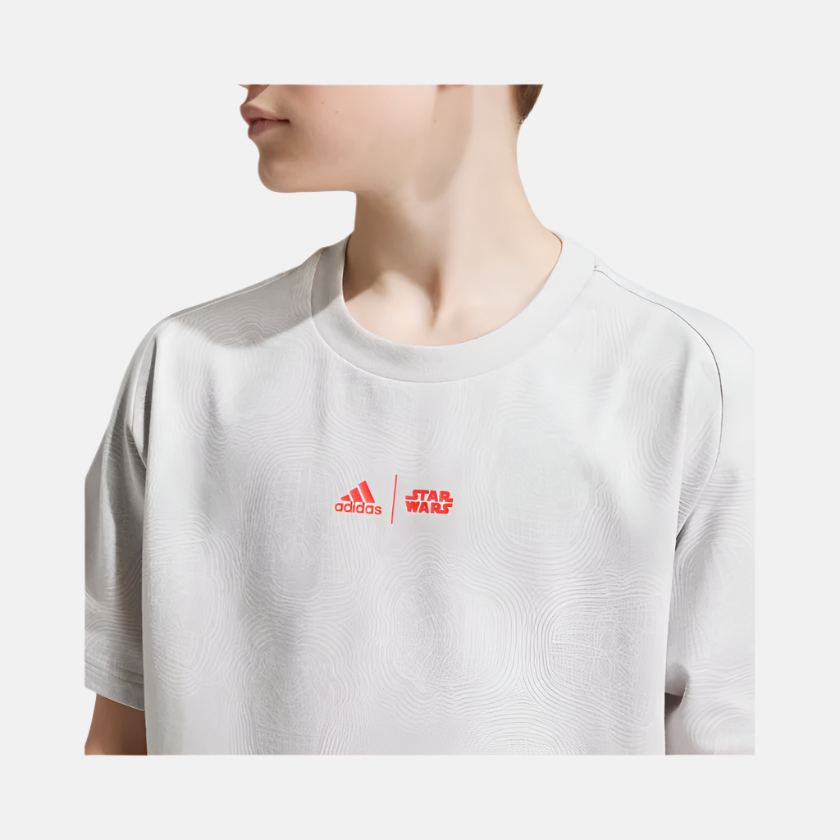 Adidas Star Wars Z.N.E. Kids Unisex T-shirt (7-16year) - Grey One/White/Bright Red