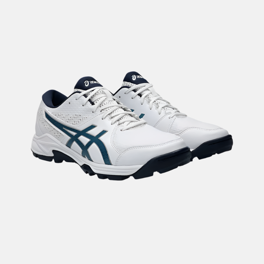 Asics GEL-PEAKE 2 Unisex Cricket Shoes -White/Atlantis Blue