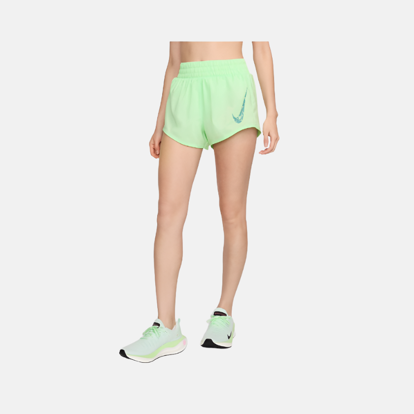 Nike One Women's Dri-FIT Mid-Rise 8cm (approx.) Brief-Lined Shorts -Vapour Green/Bicoastal