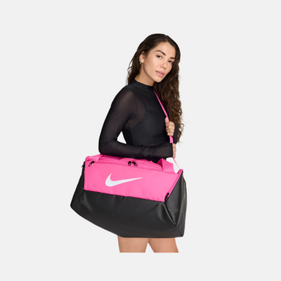 Nike Brasilia 9.5 Training Duffel Bag 41L -Laser Fuchsia/Black/White