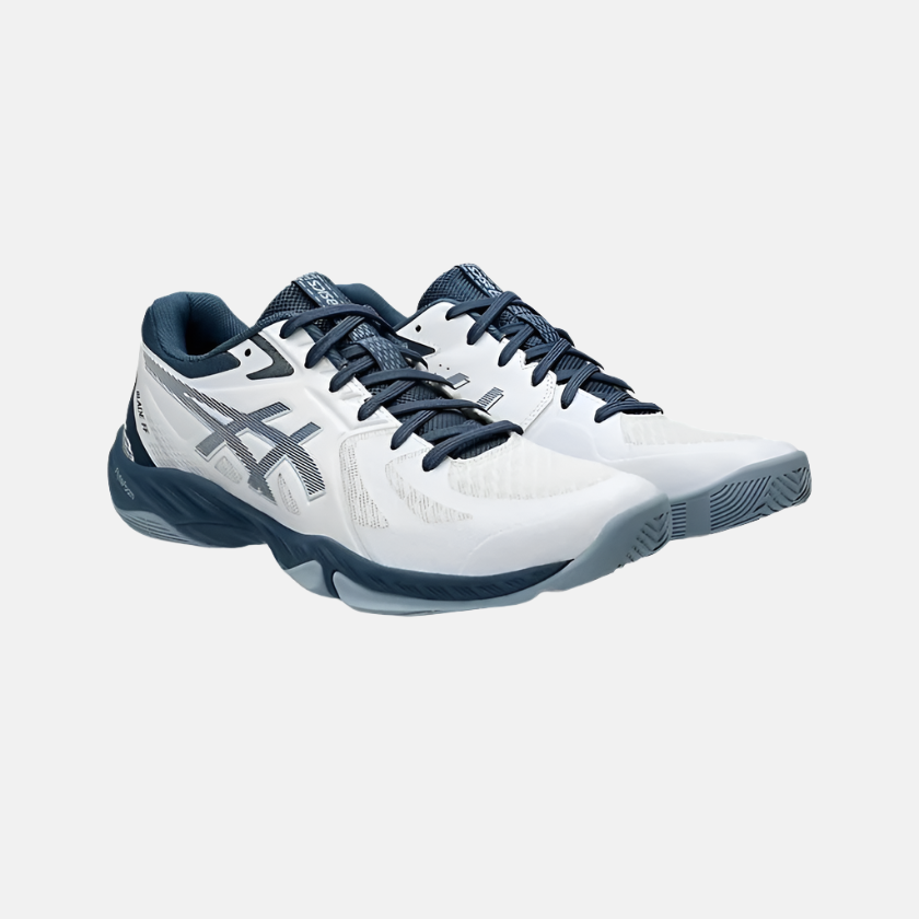 Asics Blade FF Men s Badminton Shoes White Vintage Indigo Gambol