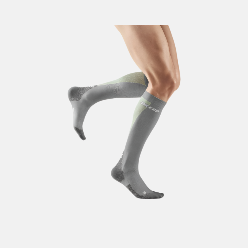 Cep Run Ultralight Men's Knee Socks -Grey/Lime